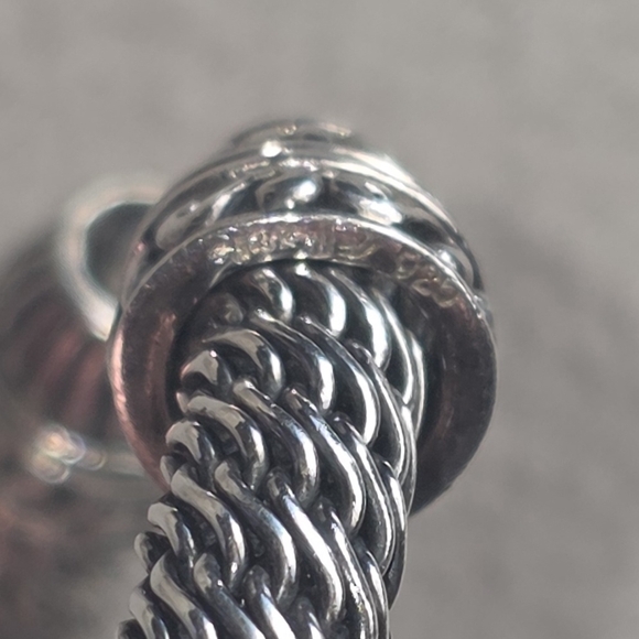 Effy D'Oro Elegant Silver and Gold Cuff Bracelet with Diamond Accents - Picture 2 of 7